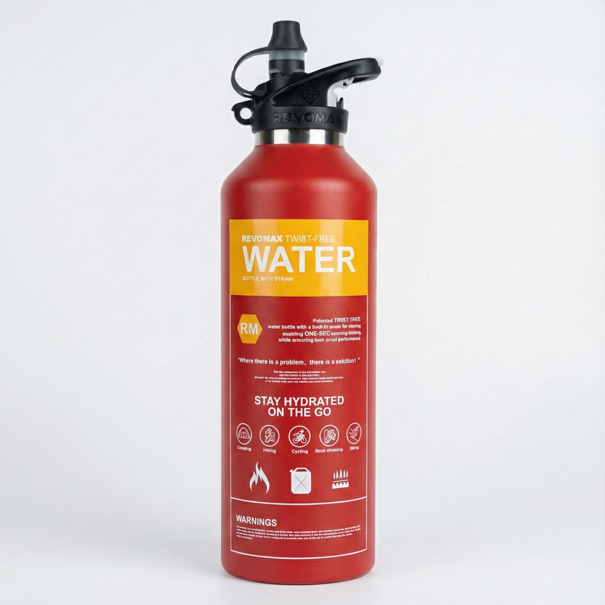 REVOMAX Limited Edition – Red 20oz Twist-Free Vacuum Insulated Bottle